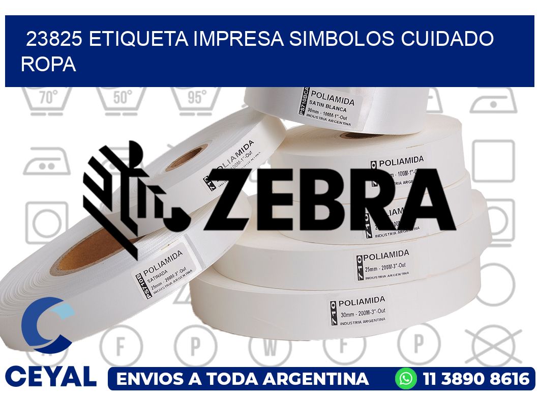23825 ETIQUETA IMPRESA SIMBOLOS CUIDADO ROPA