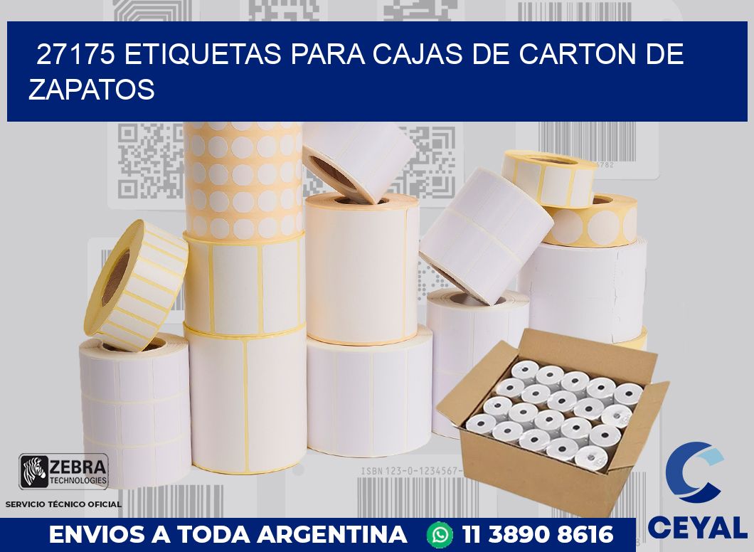 27175 ETIQUETAS PARA CAJAS DE CARTON DE ZAPATOS