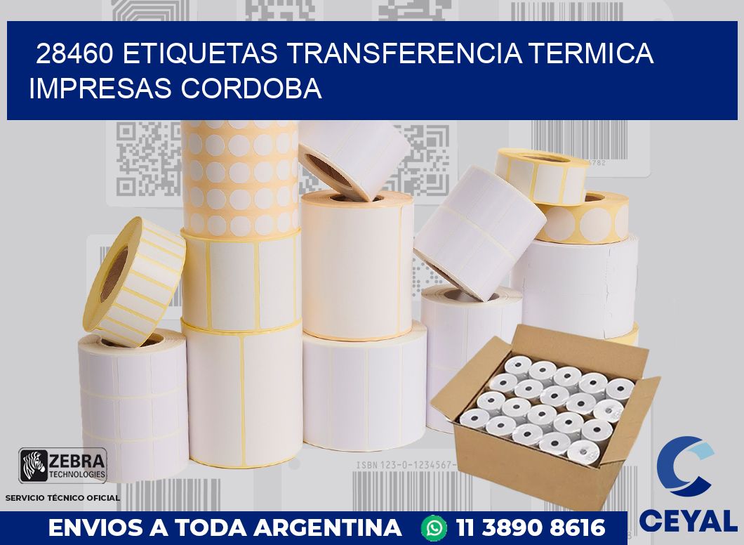 28460 ETIQUETAS TRANSFERENCIA TERMICA IMPRESAS CORDOBA