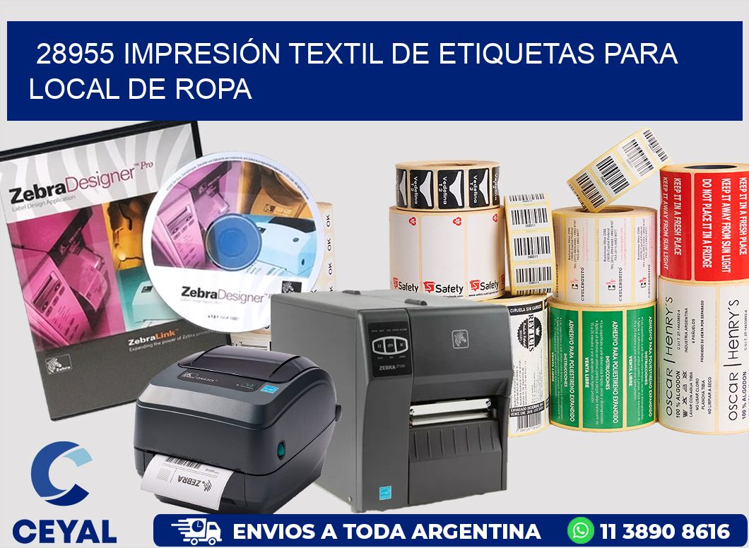 28955 IMPRESIÓN TEXTIL DE ETIQUETAS PARA LOCAL DE ROPA