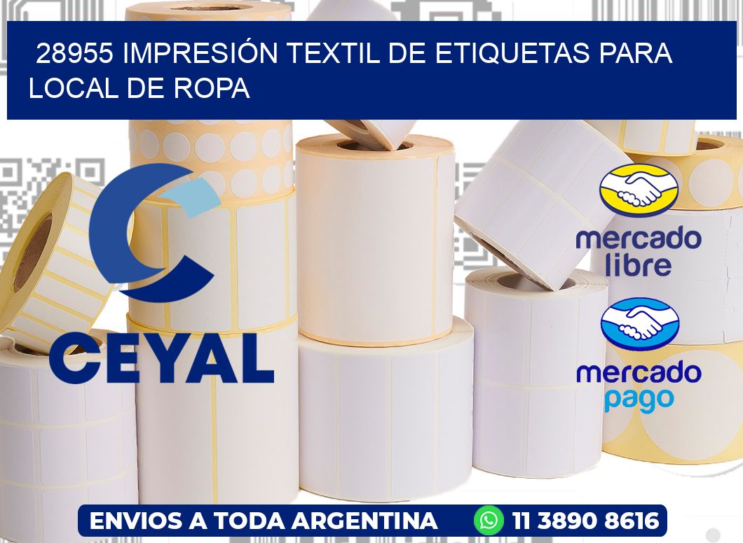 28955 IMPRESIÓN TEXTIL DE ETIQUETAS PARA LOCAL DE ROPA