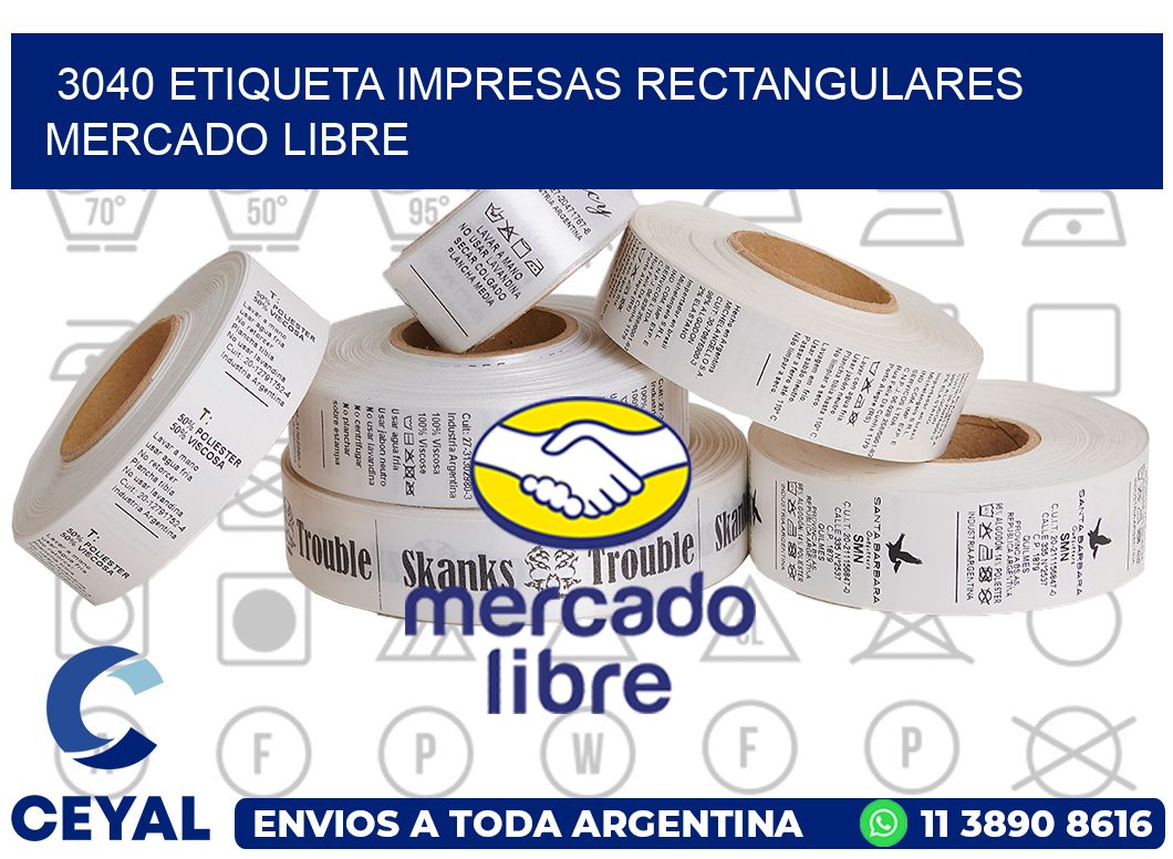 3040 ETIQUETA IMPRESAS RECTANGULARES MERCADO LIBRE