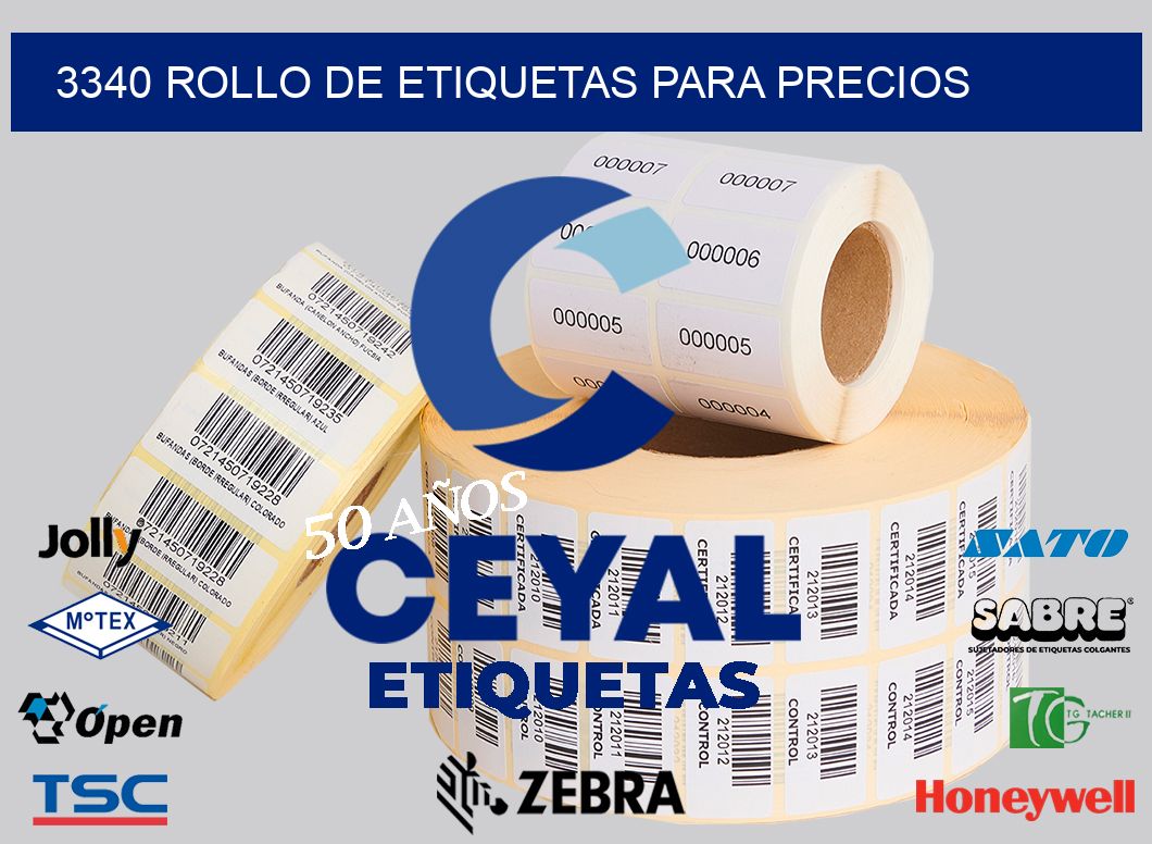 3340 ROLLO DE ETIQUETAS PARA PRECIOS