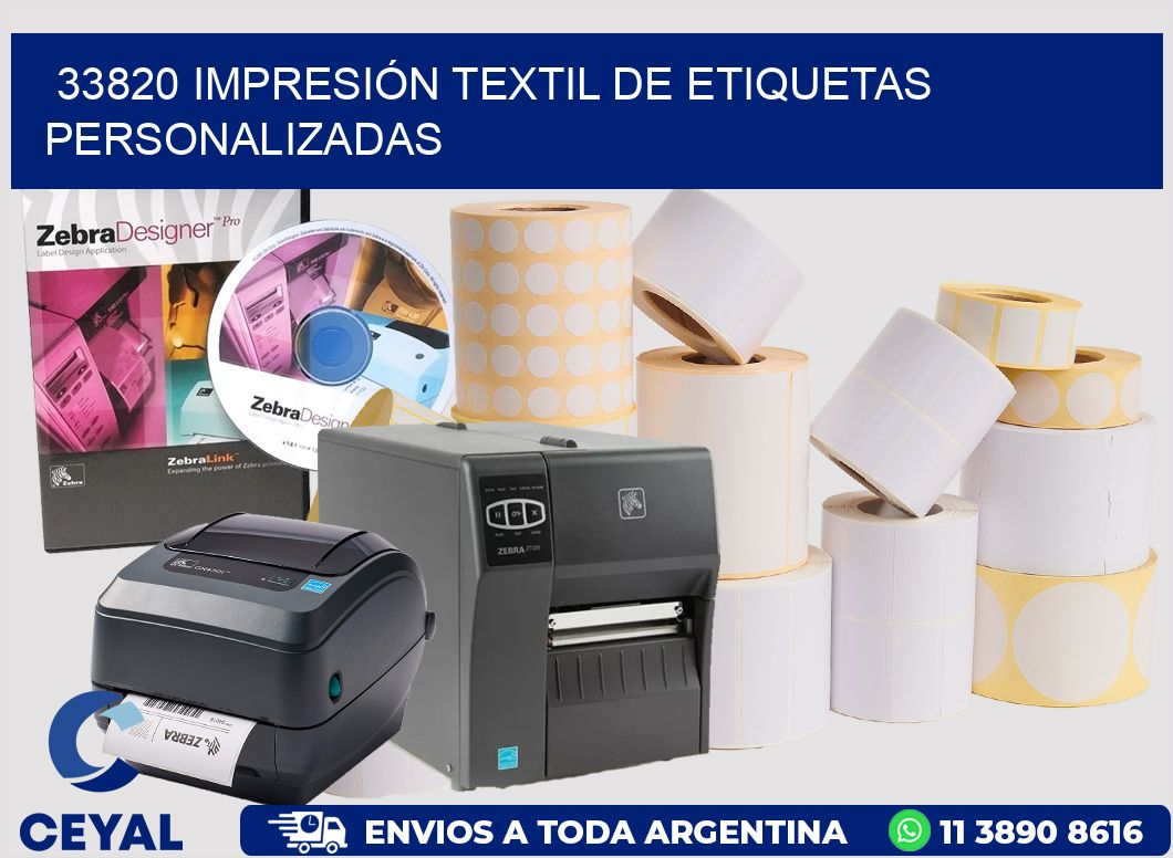 33820 IMPRESIÓN TEXTIL DE ETIQUETAS PERSONALIZADAS