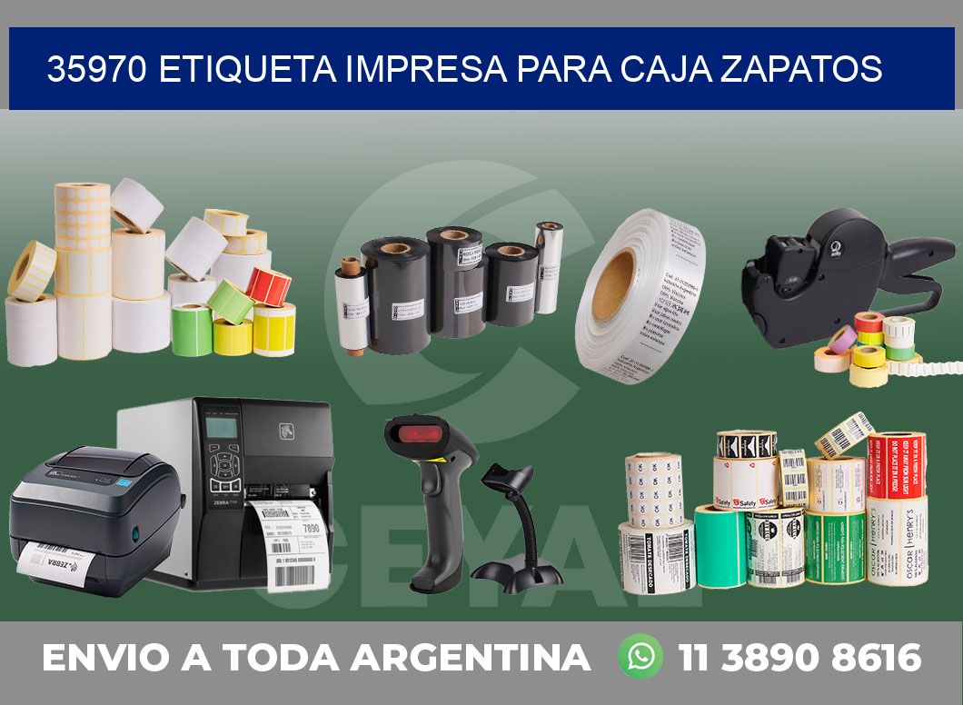 35970 ETIQUETA IMPRESA PARA CAJA ZAPATOS