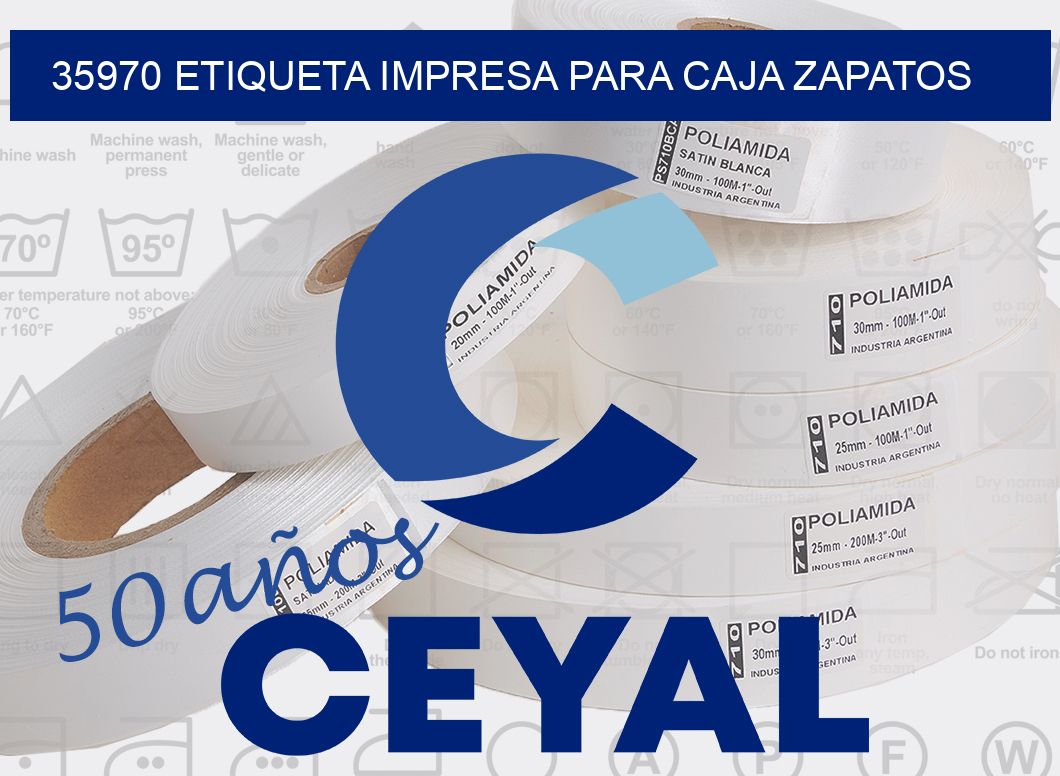 35970 ETIQUETA IMPRESA PARA CAJA ZAPATOS