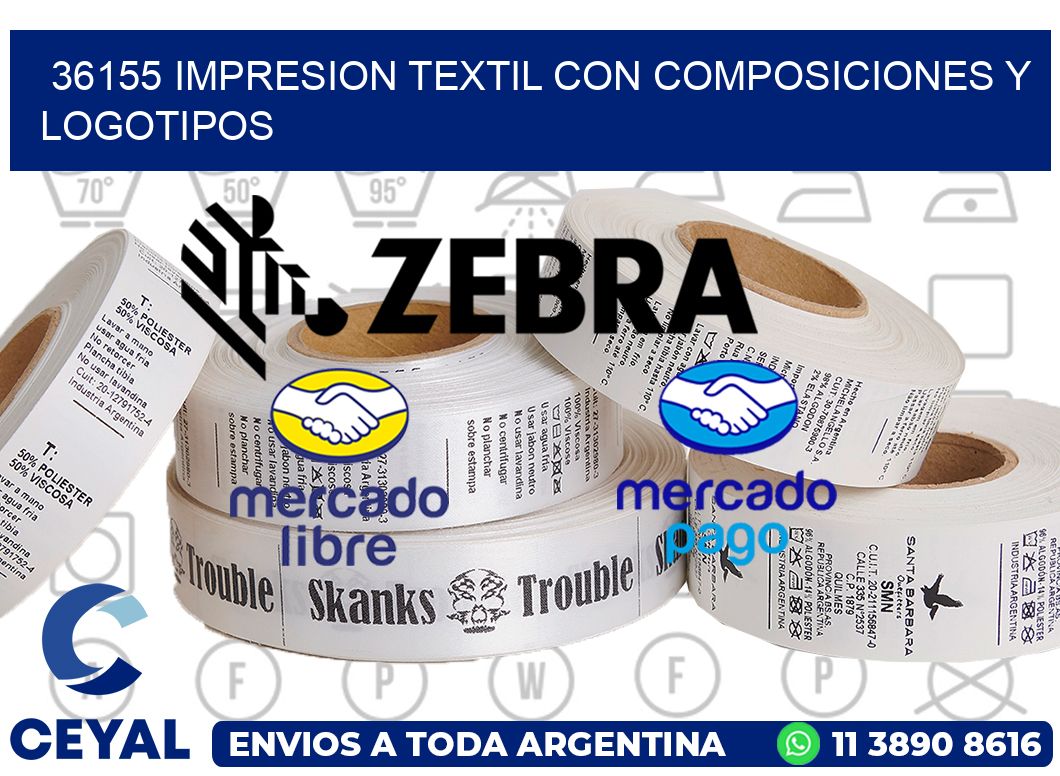 36155 IMPRESION TEXTIL CON COMPOSICIONES Y LOGOTIPOS