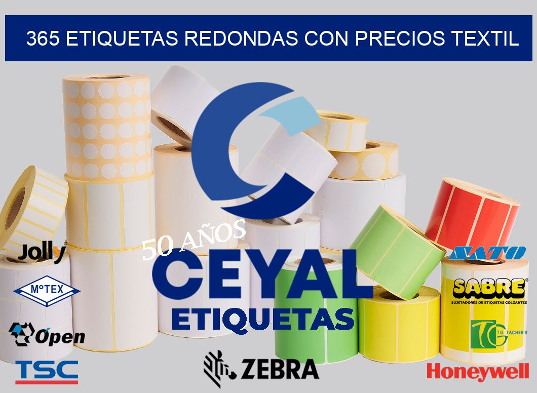 365 ETIQUETAS REDONDAS CON PRECIOS TEXTIL