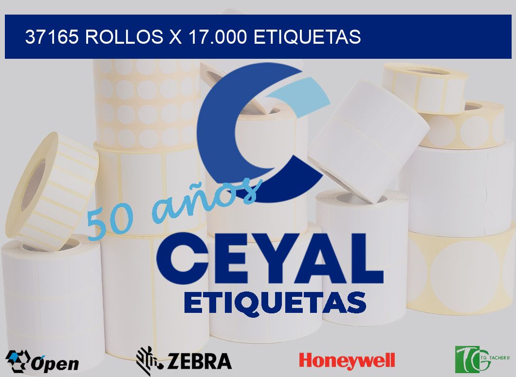 37165 Rollos x 17.000 etiquetas