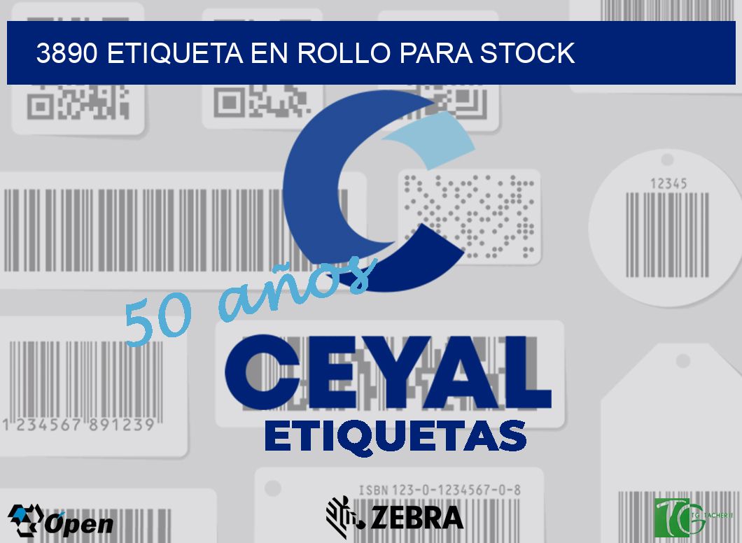 3890 ETIQUETA EN ROLLO PARA STOCK