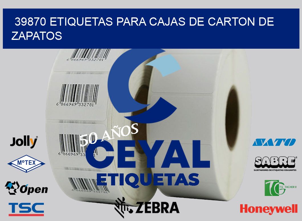 39870 ETIQUETAS PARA CAJAS DE CARTON DE ZAPATOS