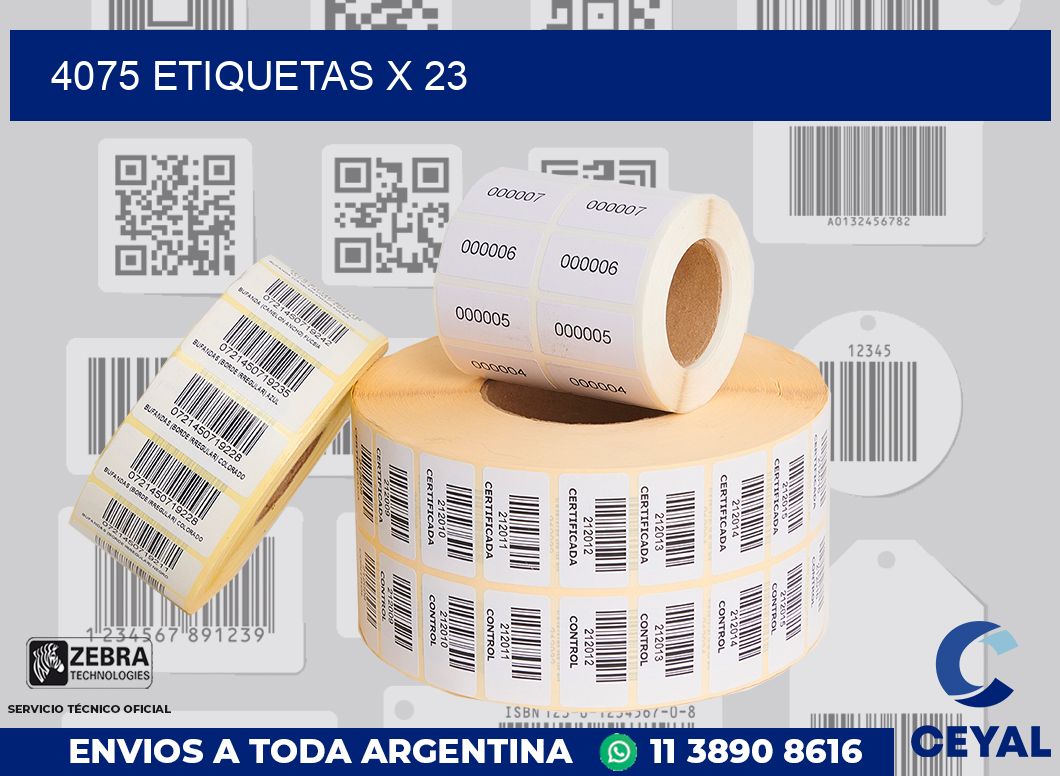 4075 Etiquetas x 23