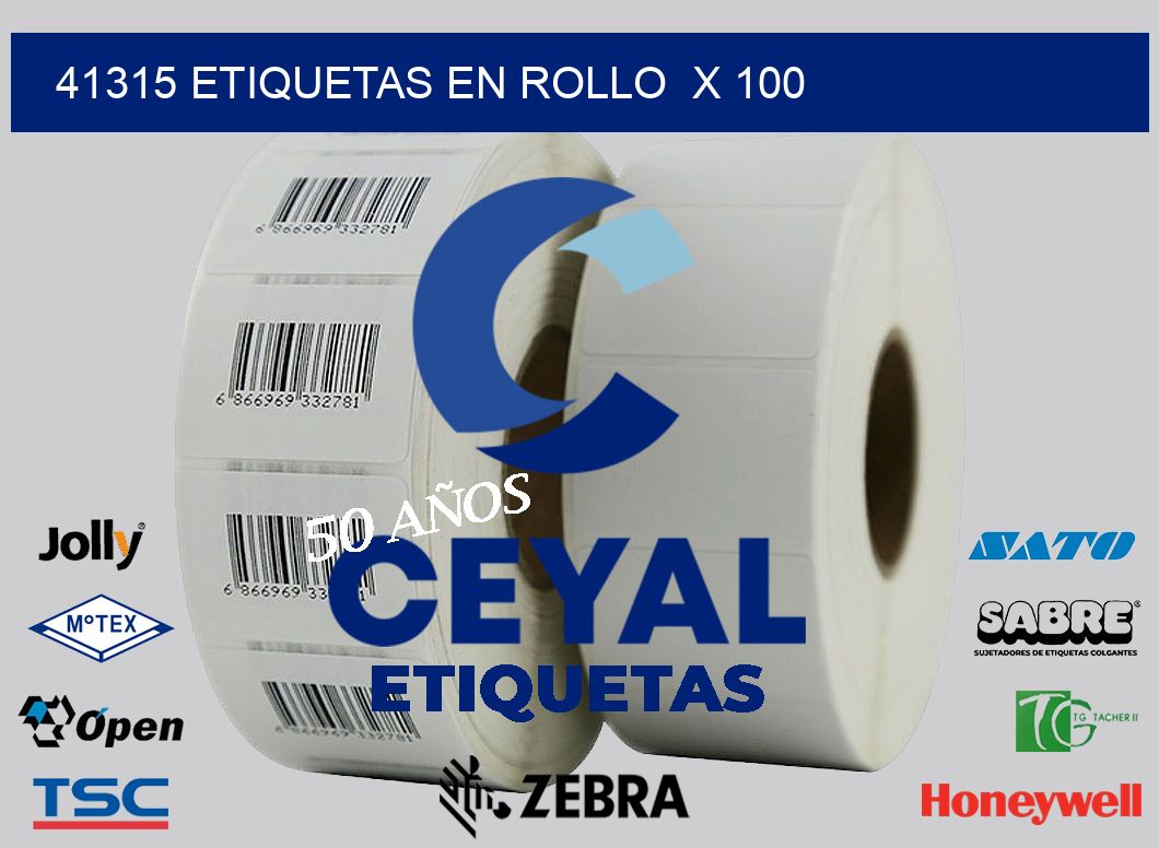 41315 etiquetas en rollo  x 100