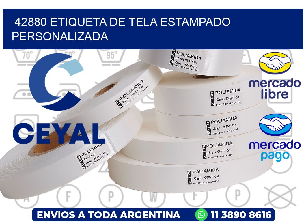 42880 ETIQUETA DE TELA ESTAMPADO PERSONALIZADA