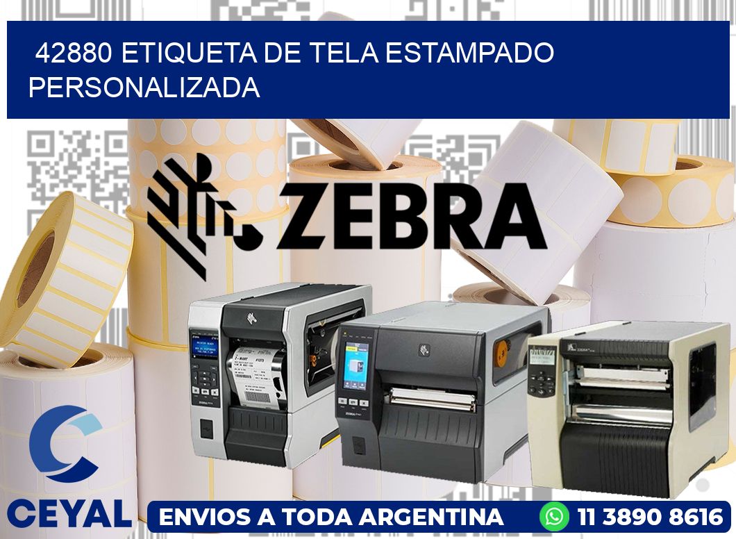42880 ETIQUETA DE TELA ESTAMPADO PERSONALIZADA