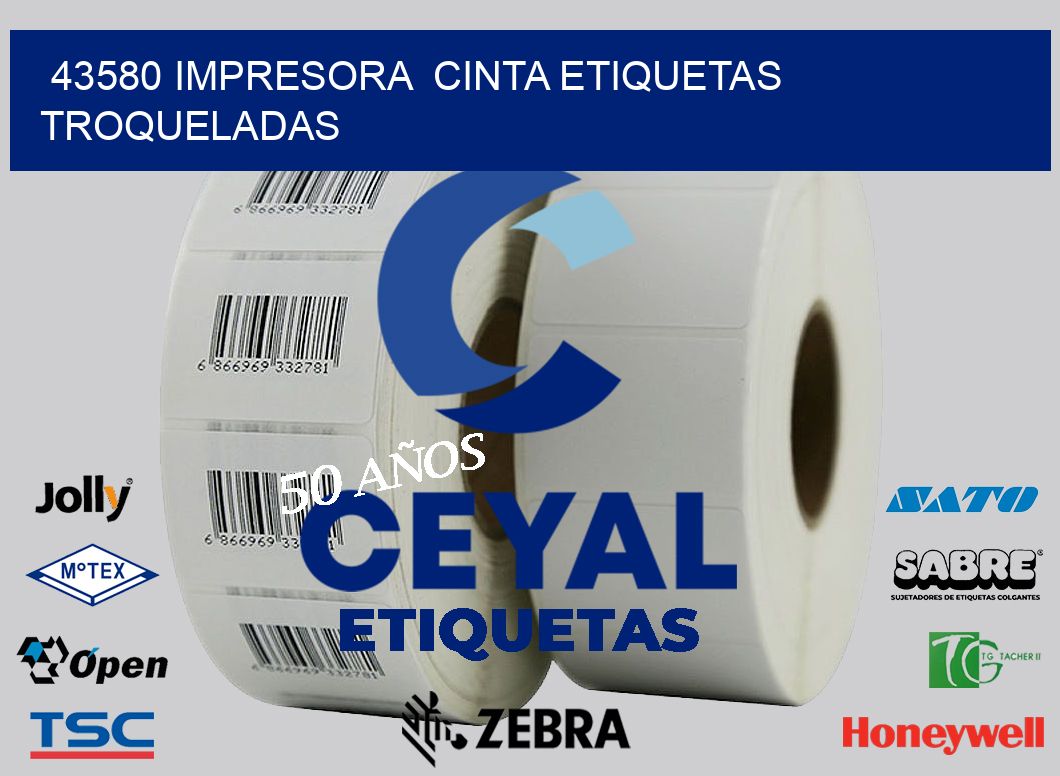 43580 impresora  cinta etiquetas troqueladas