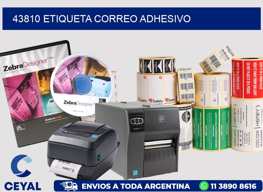 43810 ETIQUETA CORREO ADHESIVO