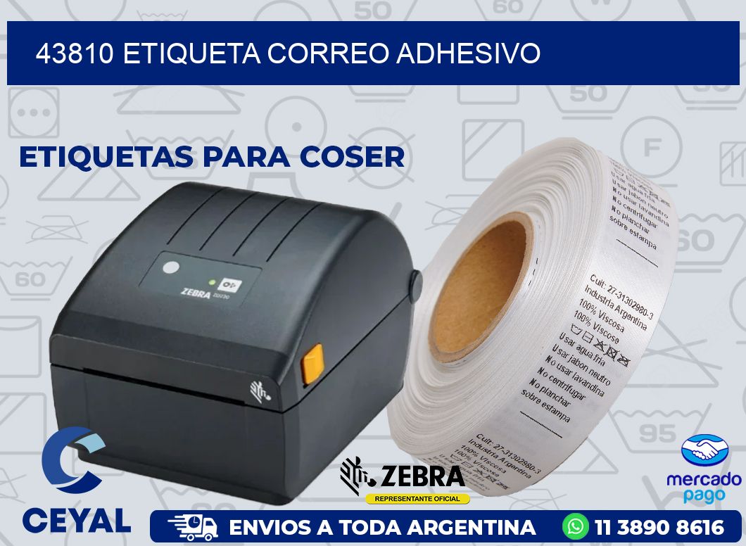 43810 ETIQUETA CORREO ADHESIVO