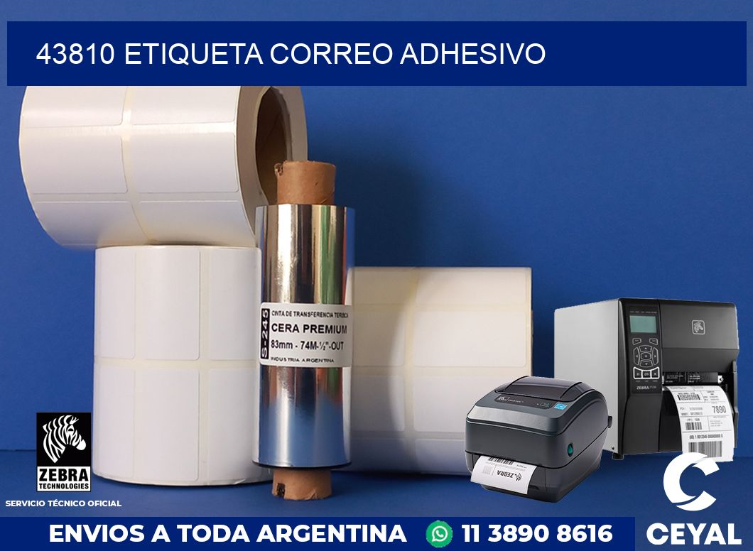 43810 ETIQUETA CORREO ADHESIVO