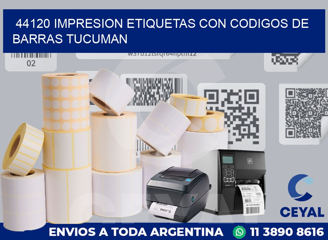 44120 IMPRESION ETIQUETAS CON CODIGOS DE BARRAS TUCUMAN