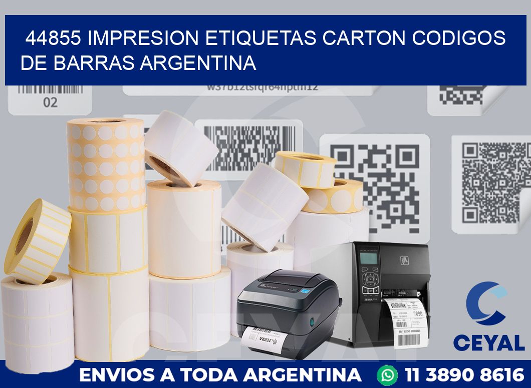 44855 IMPRESION ETIQUETAS CARTON CODIGOS DE BARRAS ARGENTINA