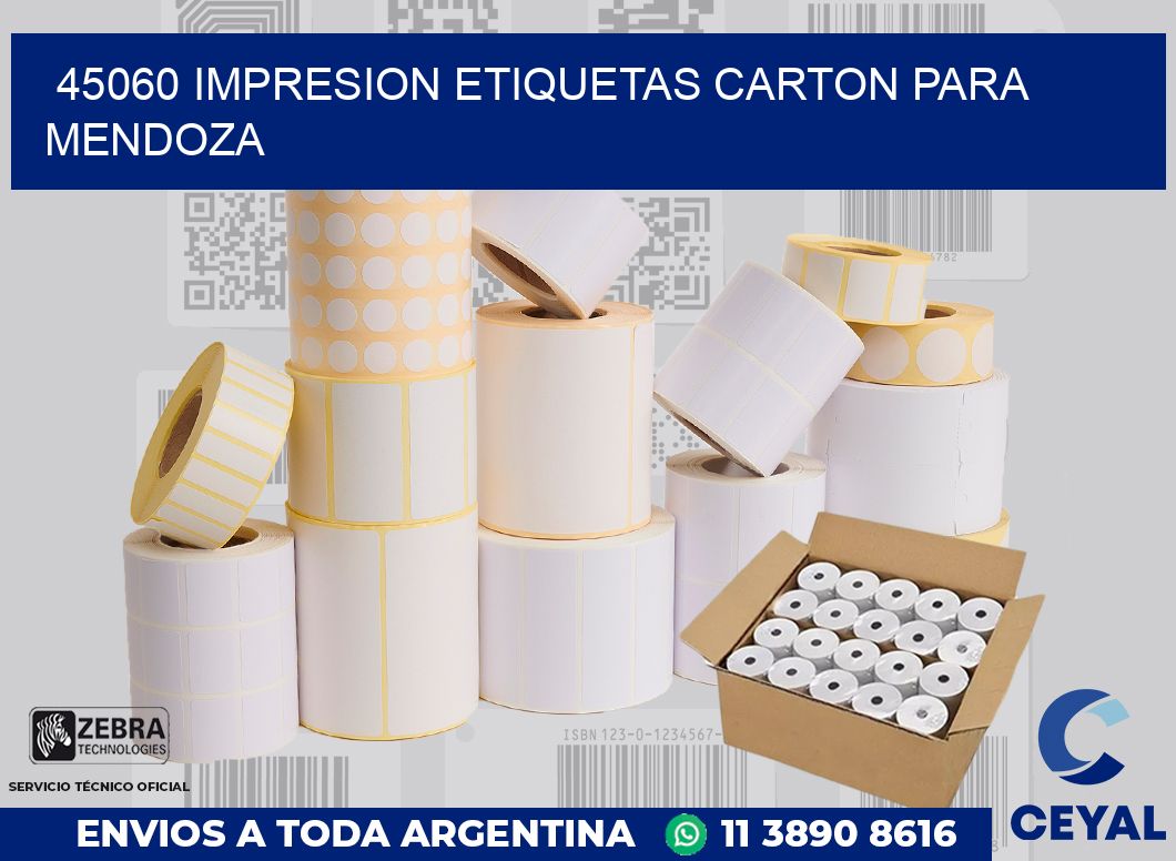 45060 IMPRESION ETIQUETAS CARTON PARA MENDOZA