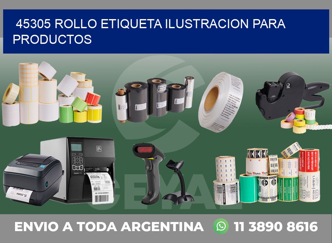 45305 ROLLO ETIQUETA ILUSTRACION PARA PRODUCTOS