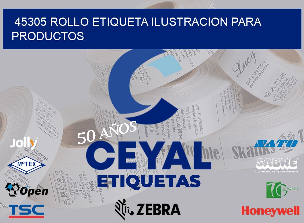 45305 ROLLO ETIQUETA ILUSTRACION PARA PRODUCTOS