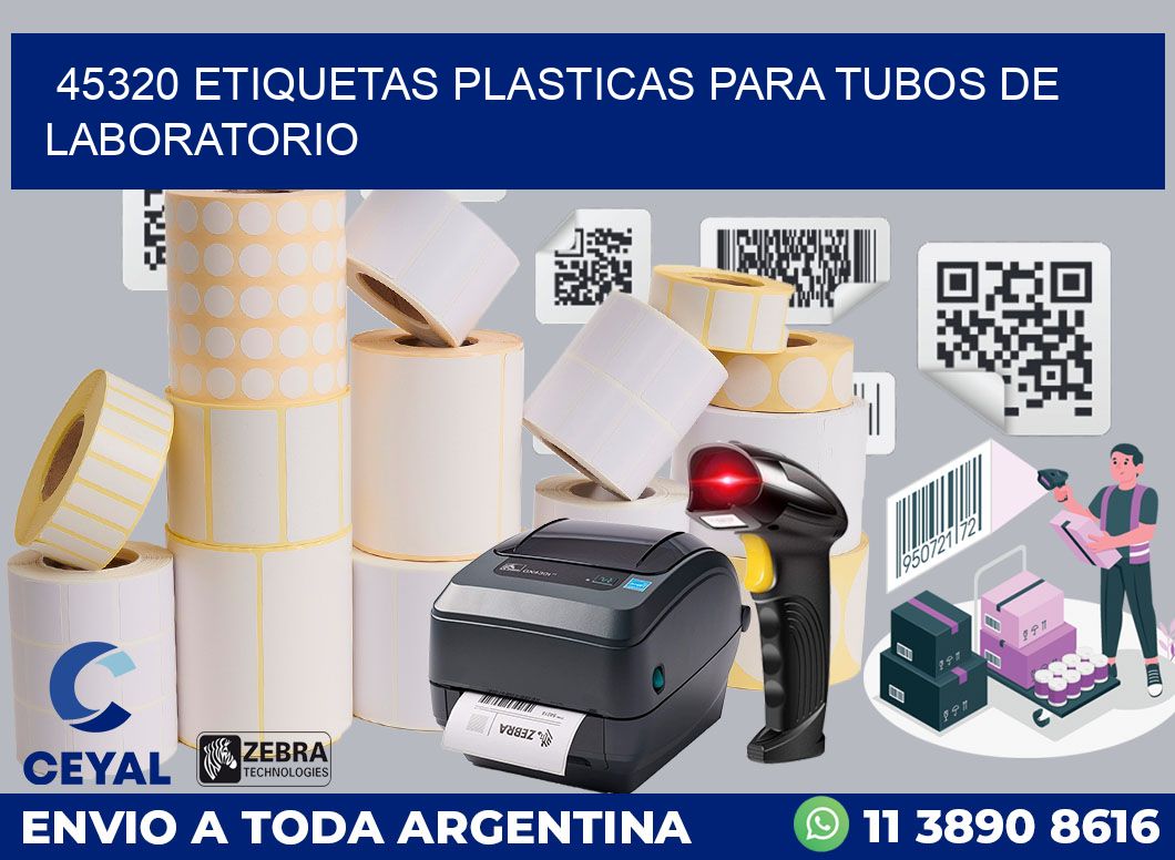 45320 ETIQUETAS PLASTICAS PARA TUBOS DE LABORATORIO