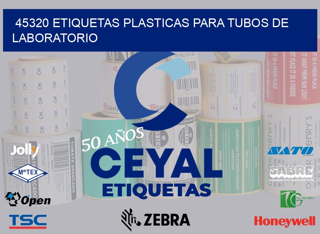 45320 ETIQUETAS PLASTICAS PARA TUBOS DE LABORATORIO