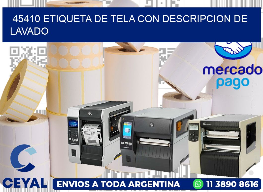 45410 ETIQUETA DE TELA CON DESCRIPCION DE LAVADO