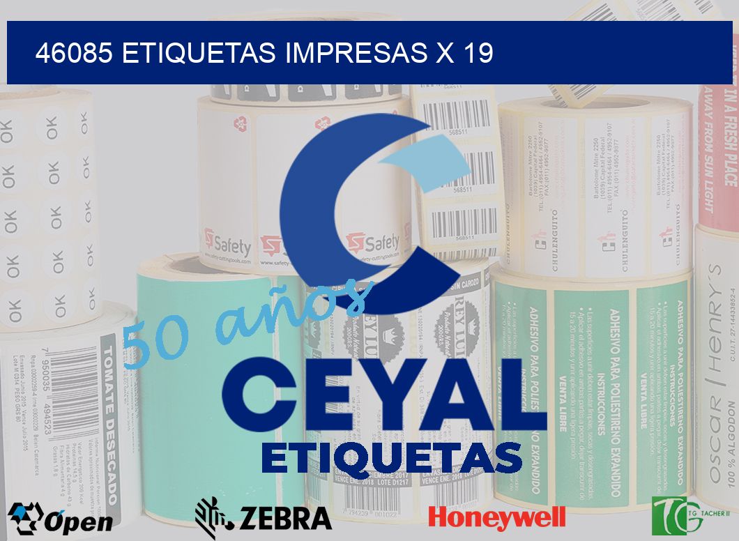 46085 Etiquetas impresas x 19