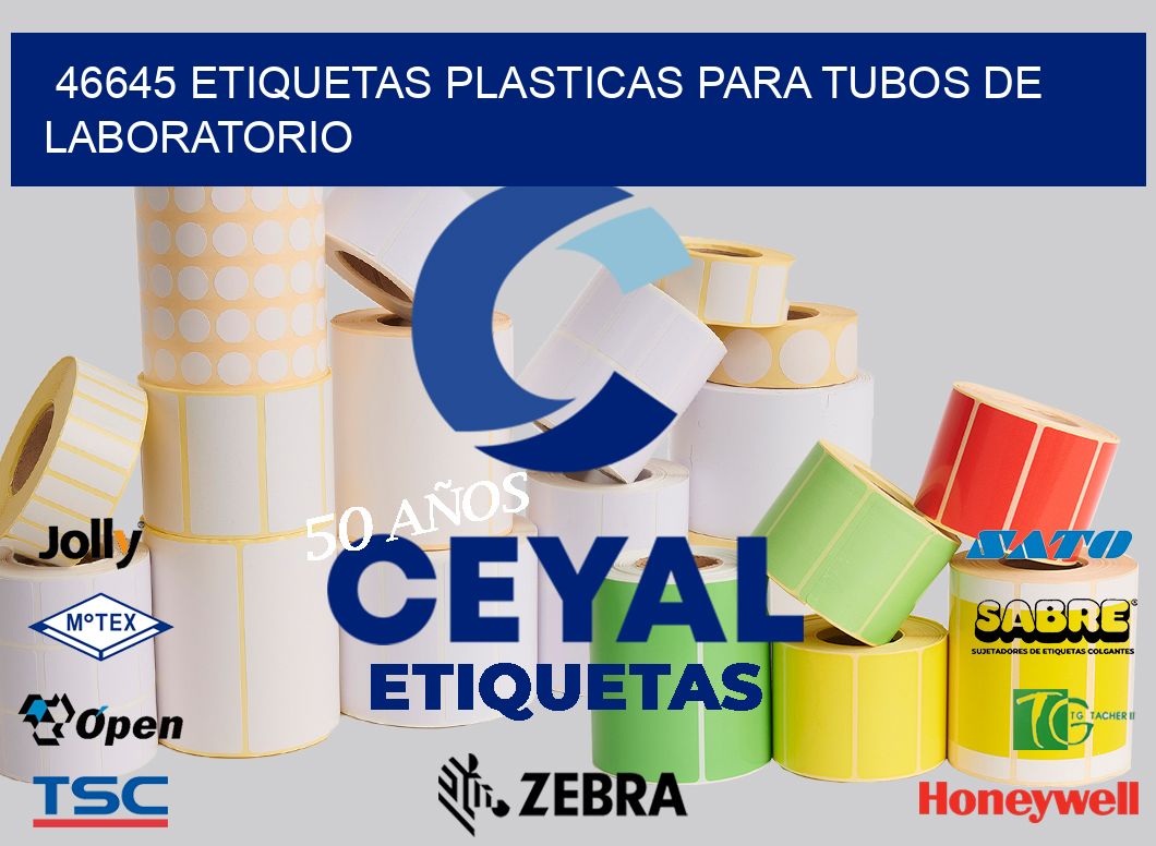 46645 ETIQUETAS PLASTICAS PARA TUBOS DE LABORATORIO