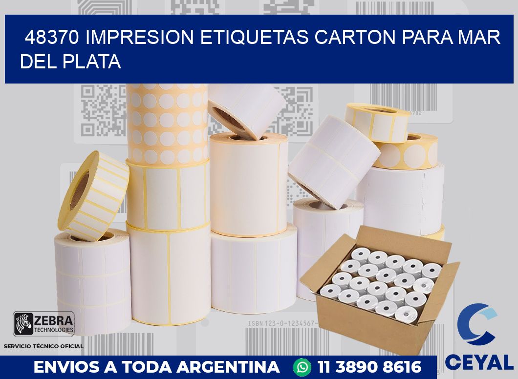 48370 IMPRESION ETIQUETAS CARTON PARA MAR DEL PLATA