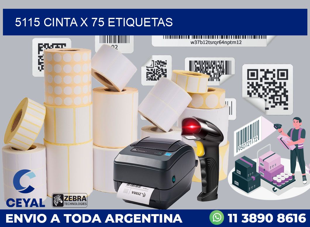 5115 cinta x 75 etiquetas
