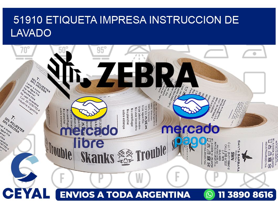 51910 ETIQUETA IMPRESA INSTRUCCION DE LAVADO