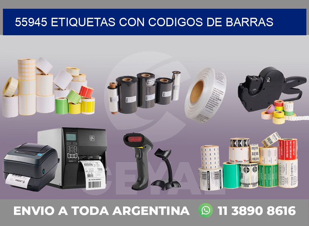 55945 ETIQUETAS CON CODIGOS DE BARRAS