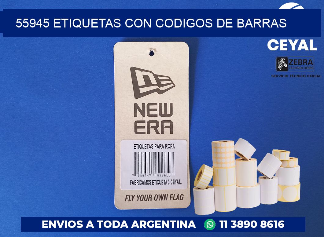 55945 ETIQUETAS CON CODIGOS DE BARRAS
