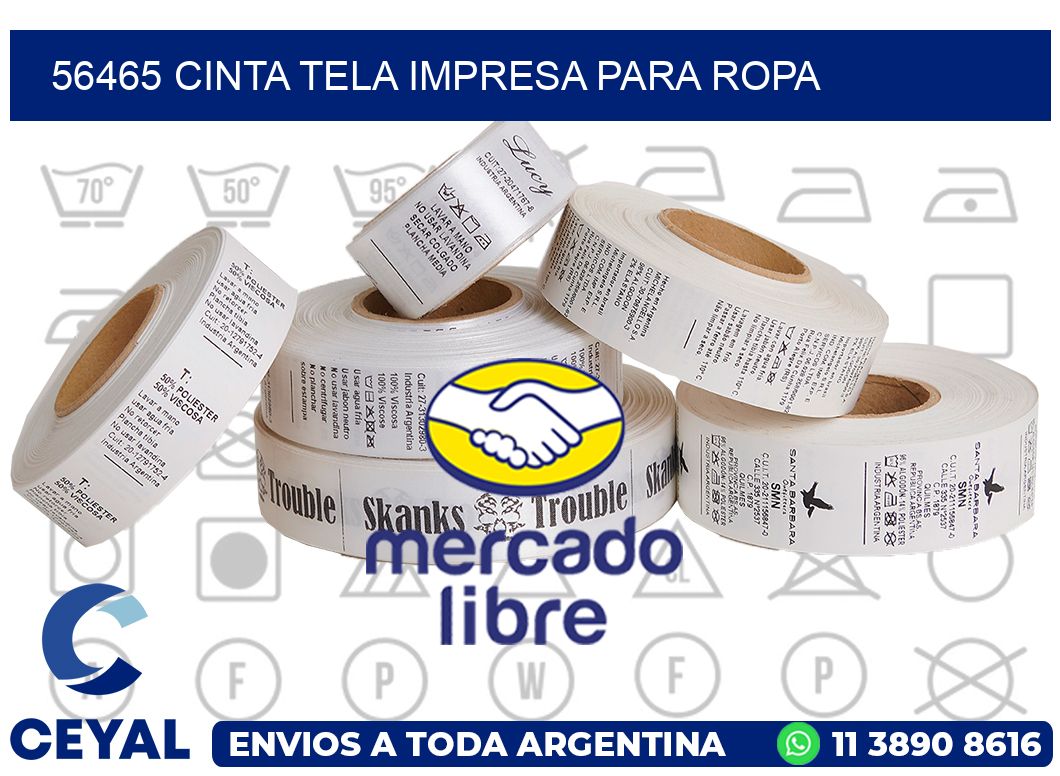 56465 CINTA TELA IMPRESA PARA ROPA