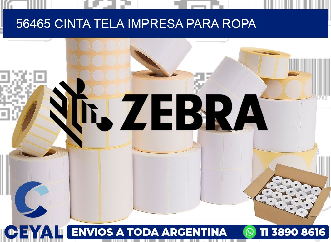 56465 CINTA TELA IMPRESA PARA ROPA