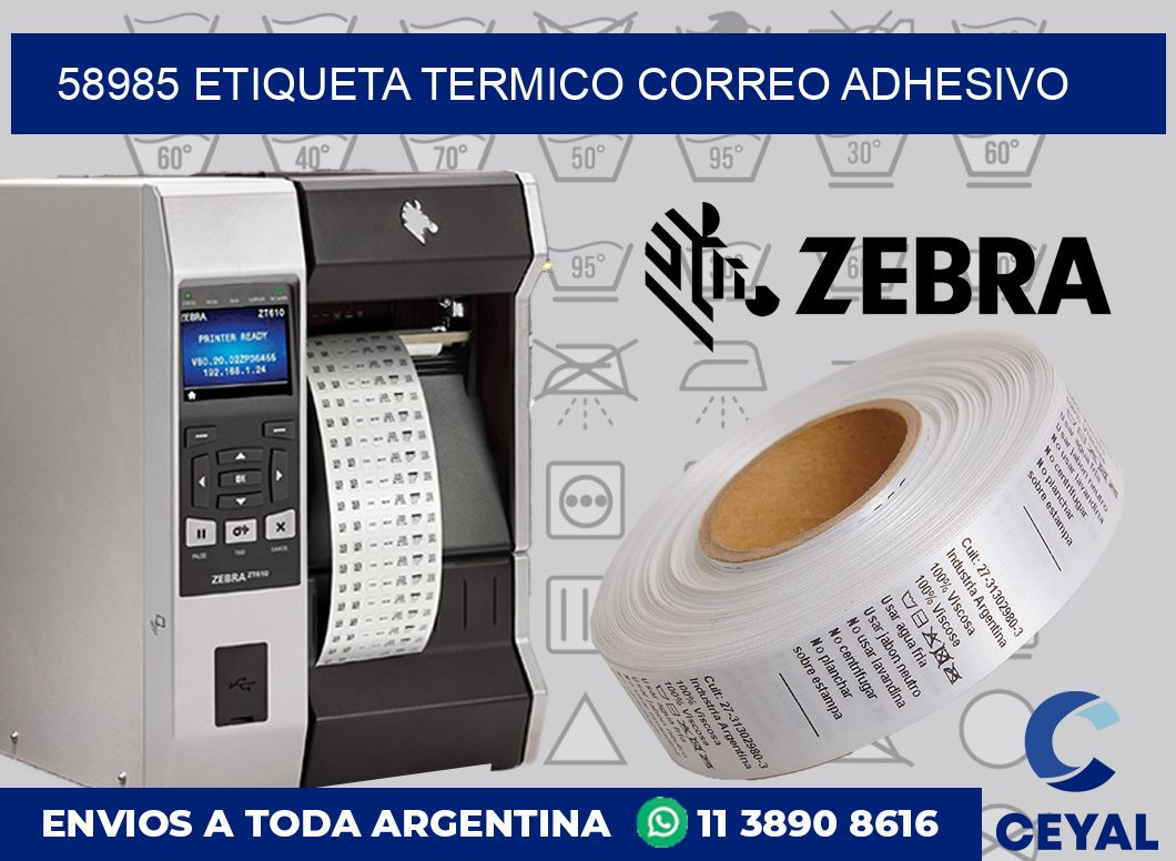 58985 ETIQUETA TERMICO CORREO ADHESIVO