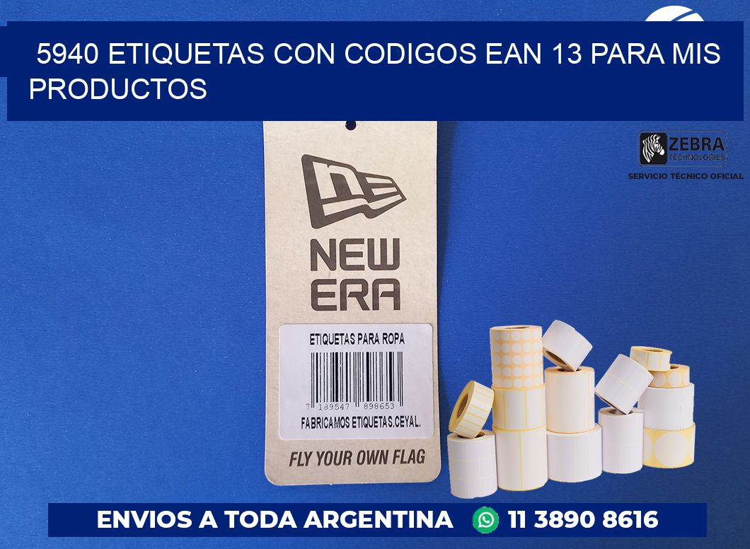 5940 ETIQUETAS CON CODIGOS EAN 13 PARA MIS PRODUCTOS