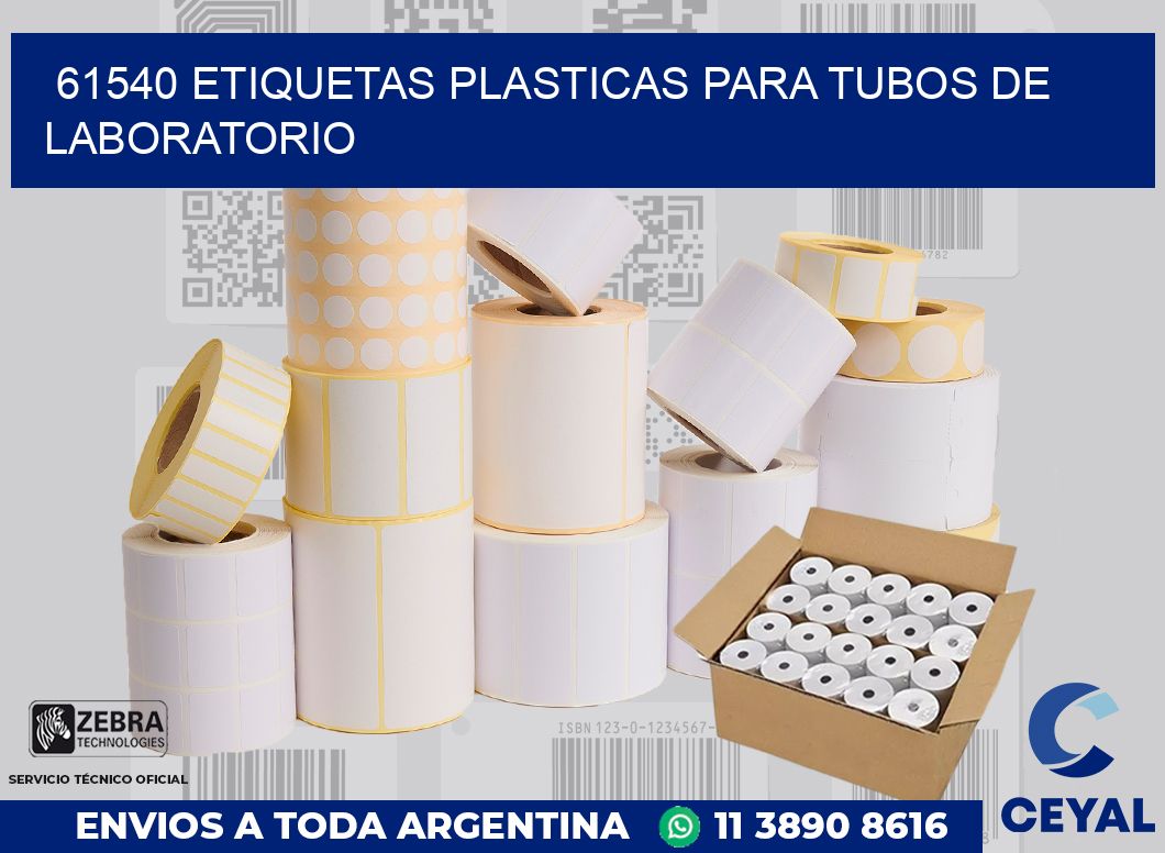 61540 ETIQUETAS PLASTICAS PARA TUBOS DE LABORATORIO