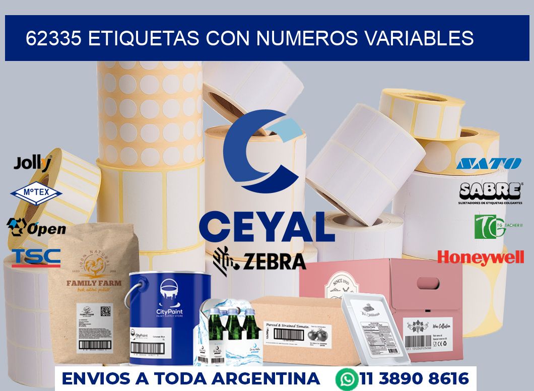 62335 ETIQUETAS CON NUMEROS VARIABLES