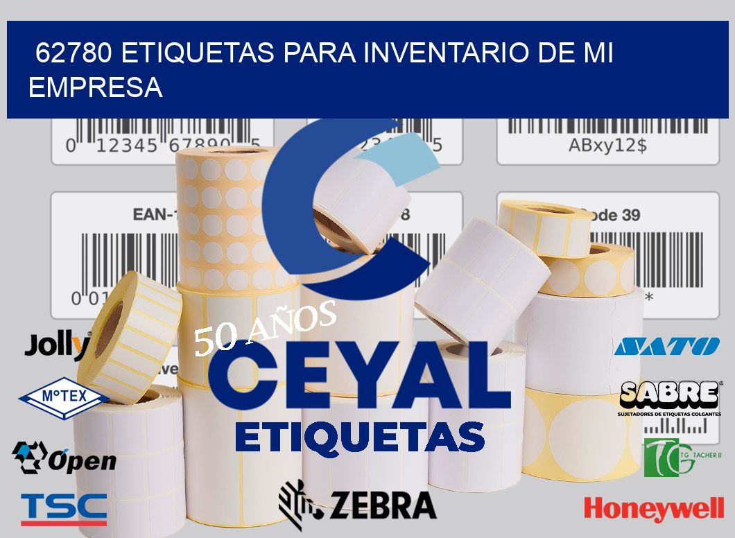 62780 ETIQUETAS PARA INVENTARIO DE MI EMPRESA