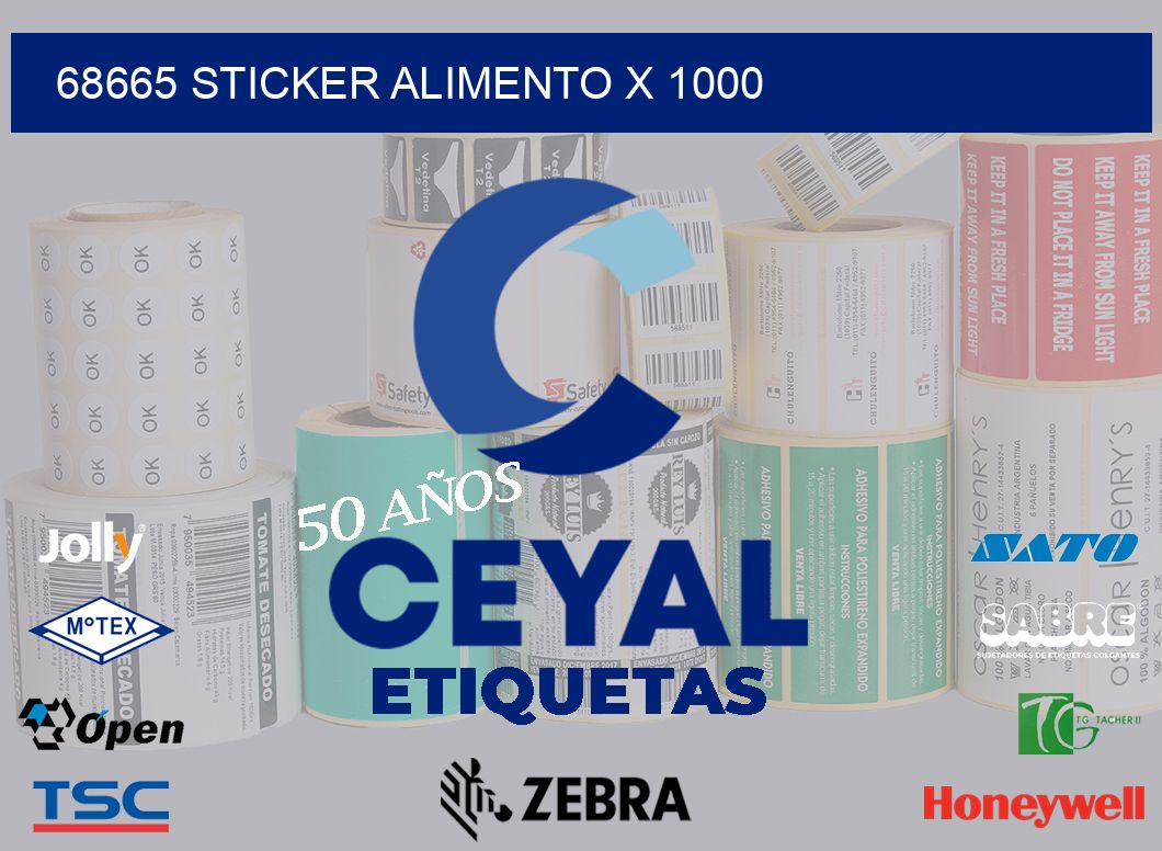 68665 sticker alimento x 1000