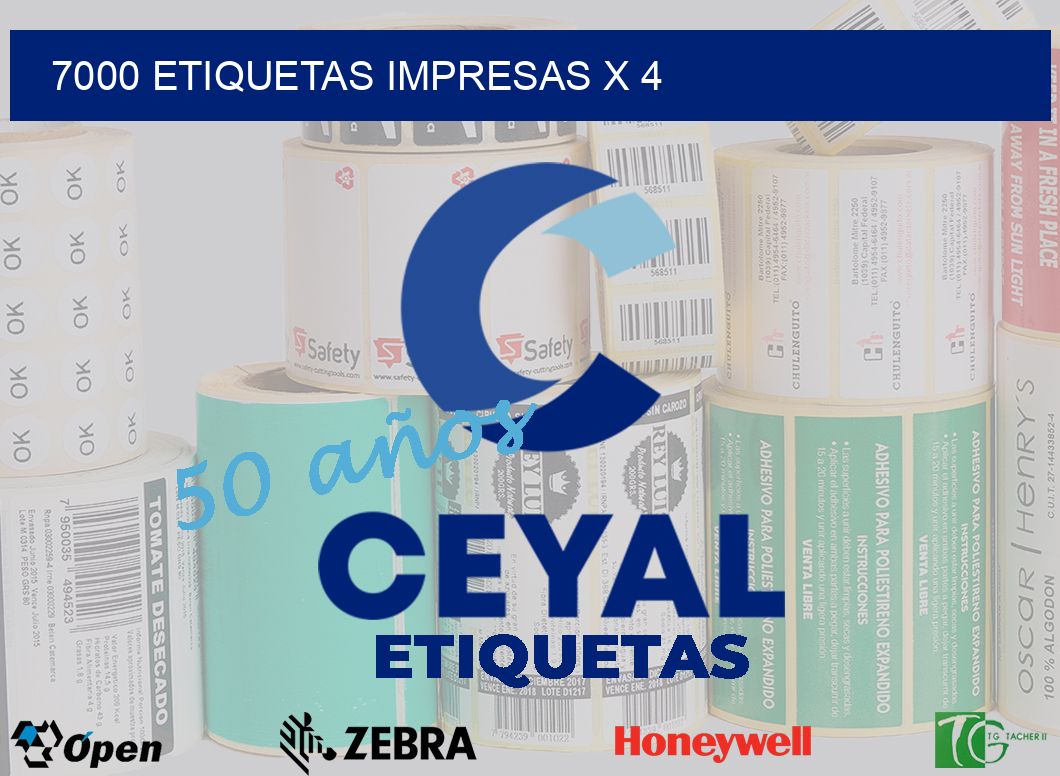 7000 Etiquetas impresas x 4