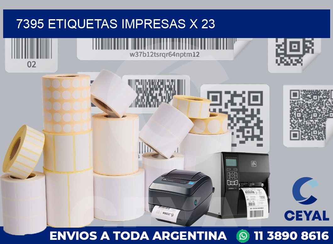 7395 Etiquetas impresas x 23