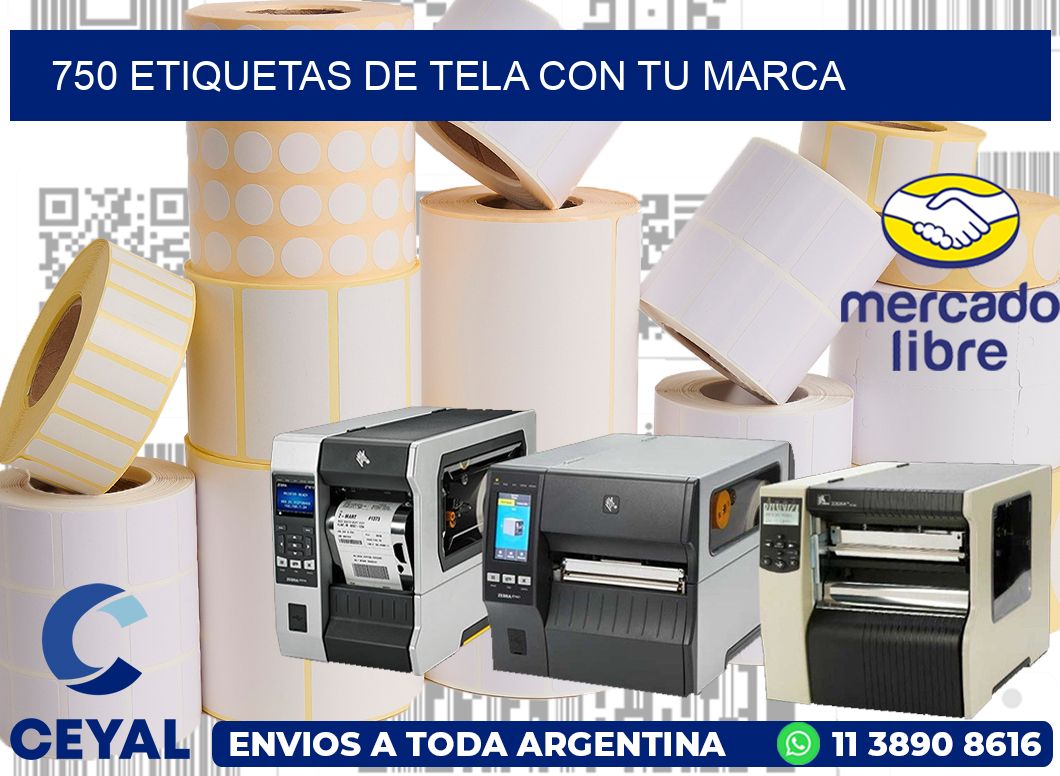 750 ETIQUETAS DE TELA CON TU MARCA