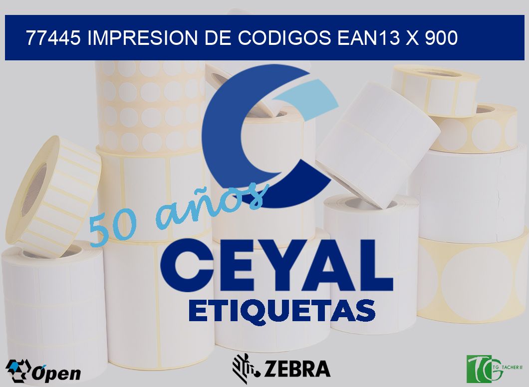 77445 impresion de codigos EAN13 x 900